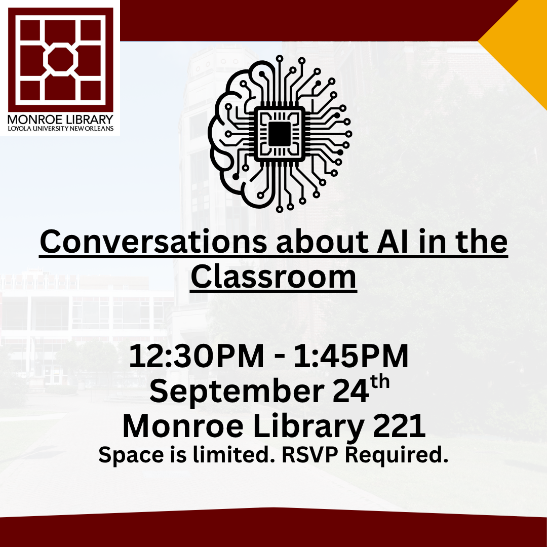 Conversations about AI in the Classroom INstagram graphic